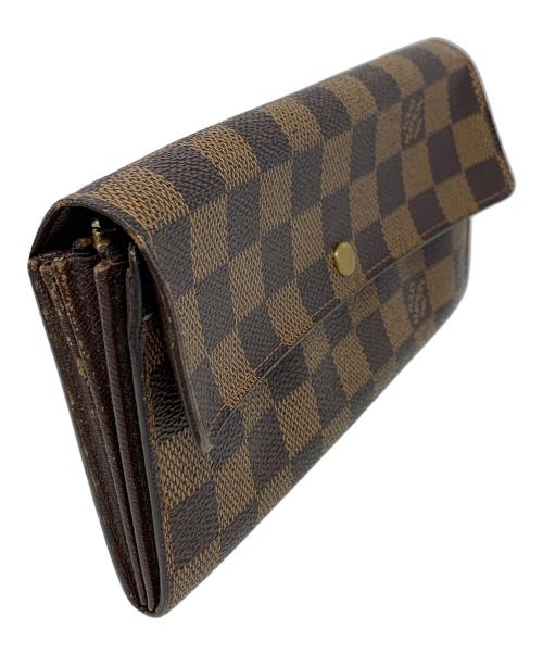 LOUIS VUITTON（ルイ ヴィトン）LOUIS VUITTON (ルイ ヴィトン) 長財布 ポルトフォイユ・サラ ダミエ ブラウン サイズ:実寸サイズにてご確認ください。の古着・服飾アイテム
