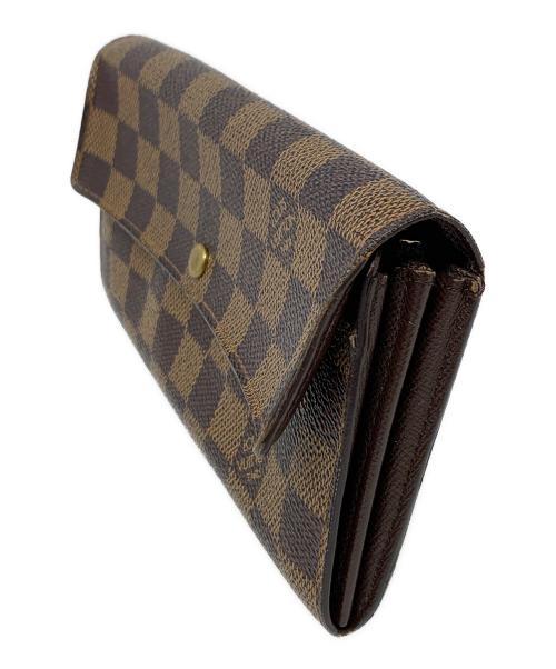 LOUIS VUITTON（ルイ ヴィトン）LOUIS VUITTON (ルイ ヴィトン) 長財布 ポルトフォイユ・サラ ダミエ ブラウン サイズ:実寸サイズにてご確認ください。の古着・服飾アイテム