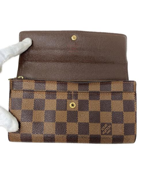 LOUIS VUITTON（ルイ ヴィトン）LOUIS VUITTON (ルイ ヴィトン) 長財布 ポルトフォイユ・サラ ダミエ ブラウン サイズ:実寸サイズにてご確認ください。の古着・服飾アイテム