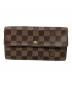 LOUIS VUITTON（ルイ ヴィトン）の古着「長財布 ポルトフォイユ・サラ ダミエ」｜ブラウン