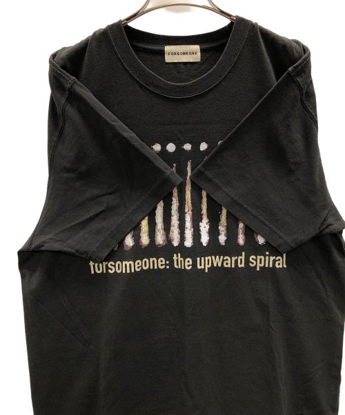 FORSOMEONE（フォーサムワン）FORSOMEONE (フォーサムワン) NINE INCH NAILS (ナイン・インチ・ネイルズ) 半袖Tシャツ UPWARD SPIRAL TEE（アップワード スパイラル ティー） ブラック サイズ:48の古着・服飾アイテム