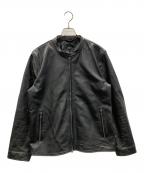 LIUGOO TOKYOリューグー トーキョー）の古着「シングルライダースジャケット」｜ブラック