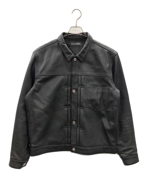 Liugoo Leathers（リューグーレザーズ）Liugoo Leathers (リューグーレザーズ) シープスキン レザートラッカージャケット ブラック サイズ:LLの古着・服飾アイテム