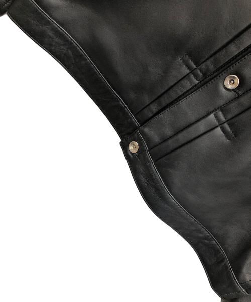 Liugoo Leathers（リューグーレザーズ）Liugoo Leathers (リューグーレザーズ) シープスキン レザートラッカージャケット ブラック サイズ:LLの古着・服飾アイテム