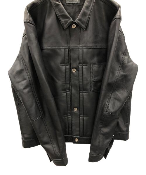 Liugoo Leathers（リューグーレザーズ）Liugoo Leathers (リューグーレザーズ) シープスキン レザートラッカージャケット ブラック サイズ:LLの古着・服飾アイテム