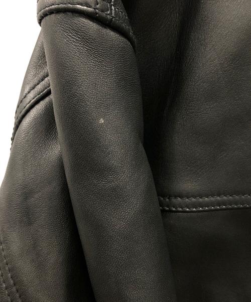 Liugoo Leathers（リューグーレザーズ）Liugoo Leathers (リューグーレザーズ) シープスキン レザートラッカージャケット ブラック サイズ:LLの古着・服飾アイテム