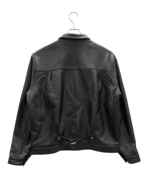 Liugoo Leathers（リューグーレザーズ）Liugoo Leathers (リューグーレザーズ) シープスキン レザートラッカージャケット ブラック サイズ:LLの古着・服飾アイテム