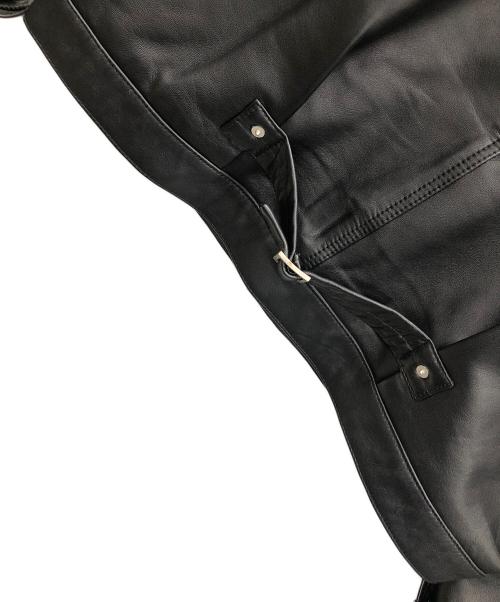 Liugoo Leathers（リューグーレザーズ）Liugoo Leathers (リューグーレザーズ) シープスキン レザートラッカージャケット ブラック サイズ:LLの古着・服飾アイテム