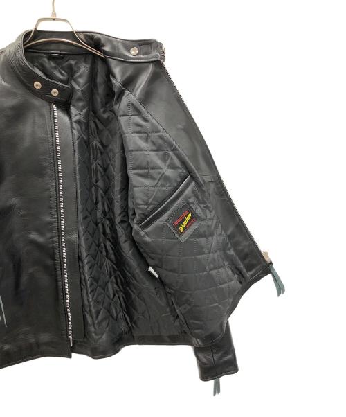 FREEDOM（フリーダム）FREEDOM (フリーダム) シングルライダースジャケット ブラック サイズ:46の古着・服飾アイテム