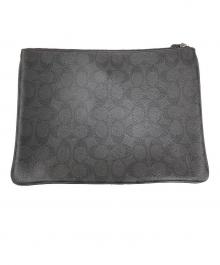 COACH（コーチ）の古着「クラッチバッグ シグネチャー」｜ブラック