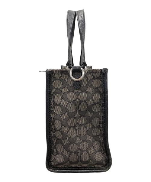 COACH（コーチ）COACH (コーチ) 2WAYバッグ ハンドバッグ ショルダーバッグ デンプシー キャリオール シグネチャー ジャカード ストライプ アンド パッチ ブラック サイズ:実寸サイズにてご確認ください。の古着・服飾アイテム
