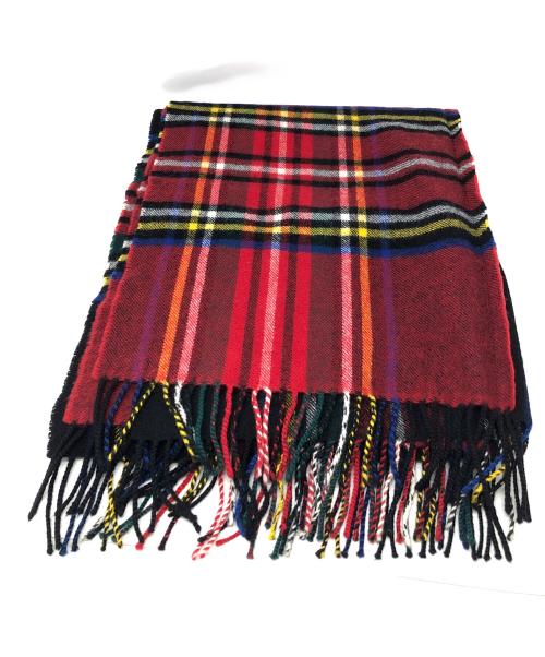 COMME des GARCONS SHIRT（コムデギャルソンシャツ）COMME des GARCONS SHIRT (コムデギャルソンシャツ) Lochcarron (ロキャロン) マフラー レッド系マルチカラー サイズ:実寸サイズにてご確認下さい。の古着・服飾アイテム