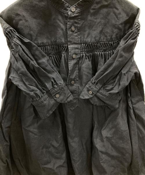 SCYE（サイ）SCYE (サイ) 半袖ブラウス リネンキャンブリック タックハーフスリーブブラウス ネイビー サイズ:38の古着・服飾アイテム