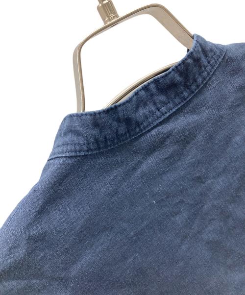 SCYE（サイ）SCYE (サイ) 半袖ブラウス リネンキャンブリック タックハーフスリーブブラウス ネイビー サイズ:38の古着・服飾アイテム