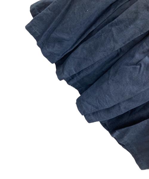 SCYE（サイ）SCYE (サイ) 半袖ブラウス リネンキャンブリック タックハーフスリーブブラウス ネイビー サイズ:38の古着・服飾アイテム