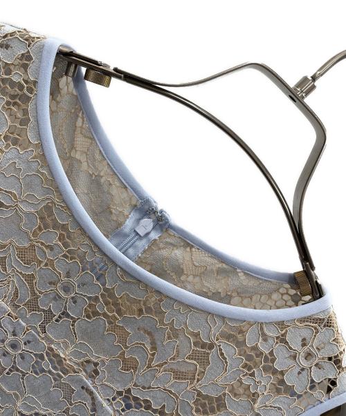 LAUREN RALPH LAUREN（ローレン ラルフ ローレン）LAUREN RALPH LAUREN (ローレン ラルフ ローレン) ノースリーブワンピース Whisper Blue Lace Sheath Dress（ウィスパー ブルー レース シース ドレス） スカイブルー サイズ:4の古着・服飾アイテム