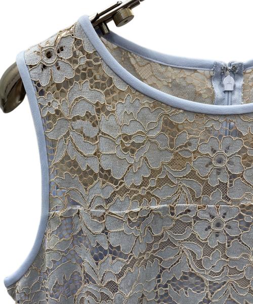 LAUREN RALPH LAUREN（ローレン ラルフ ローレン）LAUREN RALPH LAUREN (ローレン ラルフ ローレン) ノースリーブワンピース Whisper Blue Lace Sheath Dress（ウィスパー ブルー レース シース ドレス） スカイブルー サイズ:4の古着・服飾アイテム