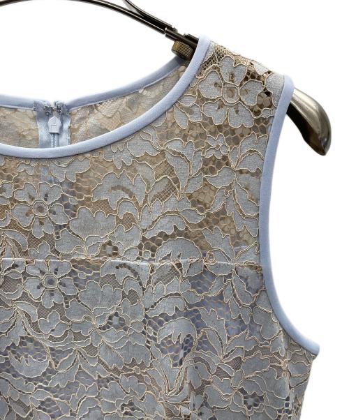 LAUREN RALPH LAUREN（ローレン ラルフ ローレン）LAUREN RALPH LAUREN (ローレン ラルフ ローレン) ノースリーブワンピース Whisper Blue Lace Sheath Dress（ウィスパー ブルー レース シース ドレス） スカイブルー サイズ:4の古着・服飾アイテム