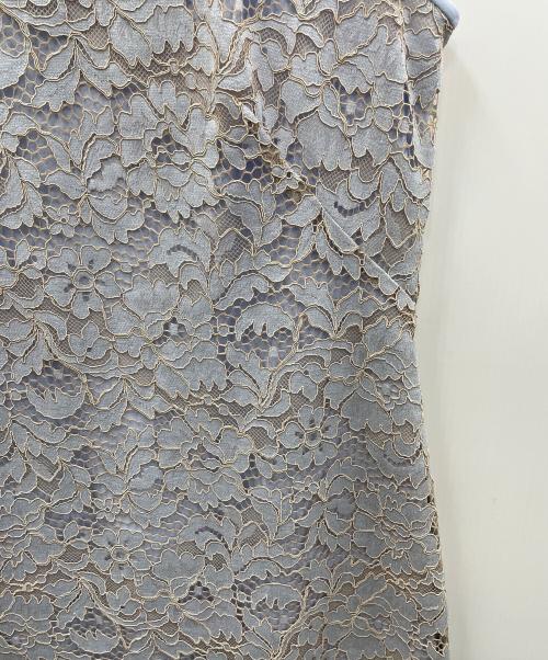 LAUREN RALPH LAUREN（ローレン ラルフ ローレン）LAUREN RALPH LAUREN (ローレン ラルフ ローレン) ノースリーブワンピース Whisper Blue Lace Sheath Dress（ウィスパー ブルー レース シース ドレス） スカイブルー サイズ:4の古着・服飾アイテム