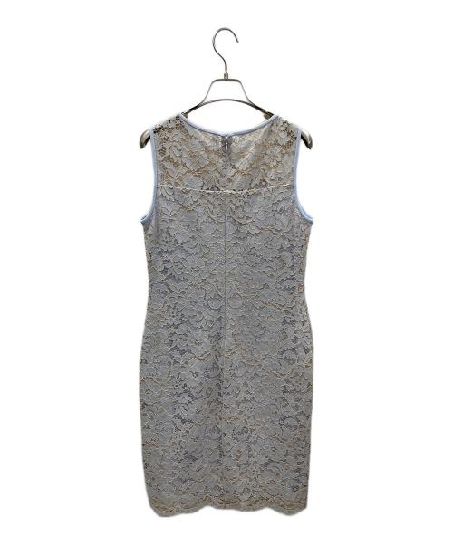 LAUREN RALPH LAUREN（ローレン ラルフ ローレン）LAUREN RALPH LAUREN (ローレン ラルフ ローレン) ノースリーブワンピース Whisper Blue Lace Sheath Dress（ウィスパー ブルー レース シース ドレス） スカイブルー サイズ:4の古着・服飾アイテム