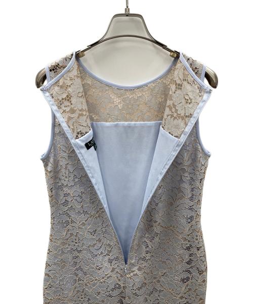 LAUREN RALPH LAUREN（ローレン ラルフ ローレン）LAUREN RALPH LAUREN (ローレン ラルフ ローレン) ノースリーブワンピース Whisper Blue Lace Sheath Dress（ウィスパー ブルー レース シース ドレス） スカイブルー サイズ:4の古着・服飾アイテム