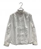 SINMEシンメ）の古着「長袖シャツ スカラエンブロイダリーシャツ」｜ホワイト