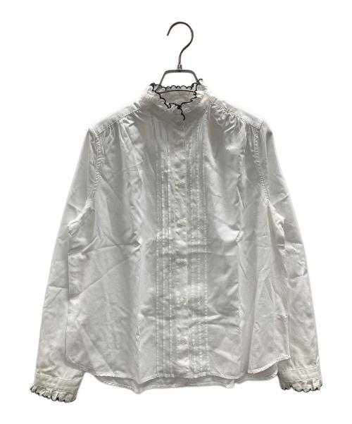 SINME（シンメ）SINME (シンメ) 長袖シャツ スカラエンブロイダリーシャツ ホワイト サイズ:Mの古着・服飾アイテム