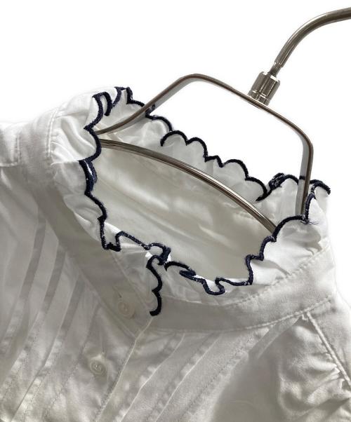 SINME（シンメ）SINME (シンメ) 長袖シャツ スカラエンブロイダリーシャツ ホワイト サイズ:Mの古着・服飾アイテム