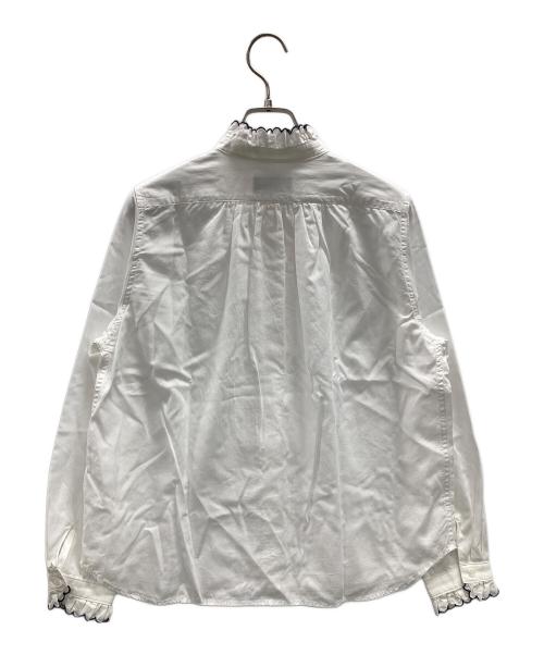 SINME（シンメ）SINME (シンメ) 長袖シャツ スカラエンブロイダリーシャツ ホワイト サイズ:Mの古着・服飾アイテム