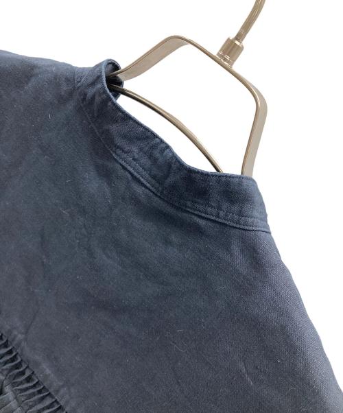 SCYE（サイ）SCYE (サイ) ノースリーブブラウス オーガニック リネン ピンタック スリーブレス シャツ ネイビー サイズ:40の古着・服飾アイテム