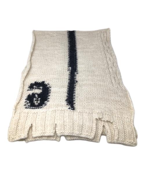 MM6 Maison Margiela（エムエムシックスメゾンマルジェラ）MM6 Maison Margiela (エムエムシックスメゾンマルジェラ) マフラー ベージュ サイズ:実寸サイズにてご確認下さい。の古着・服飾アイテム