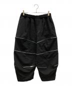 BLACK COMME des GARCONSブラックコムデギャルソン）の古着「ジップデザインパンツ」｜ブラック