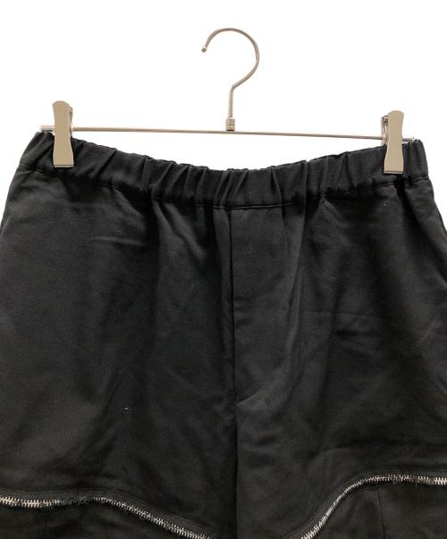 BLACK COMME des GARCONS（ブラックコムデギャルソン）BLACK COMME des GARCONS (ブラックコムデギャルソン) ジップデザインパンツ ブラック サイズ:Mの古着・服飾アイテム