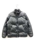 SCOOP MANスクープマン）の古着「レザーダウンジャケット」｜ブラック