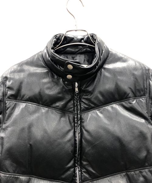 SCOOP MAN（スクープマン）SCOOP MAN (スクープマン) レザーダウンジャケット ブラック サイズ:Mの古着・服飾アイテム