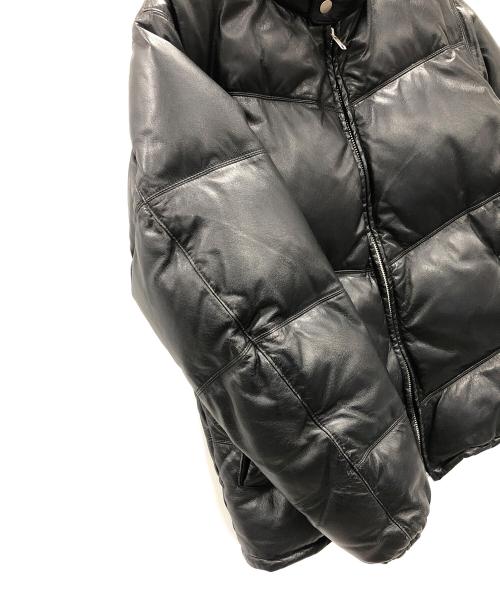 SCOOP MAN（スクープマン）SCOOP MAN (スクープマン) レザーダウンジャケット ブラック サイズ:Mの古着・服飾アイテム