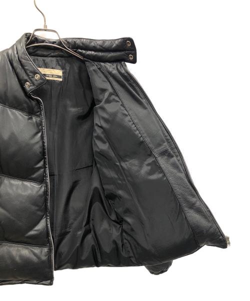 SCOOP MAN（スクープマン）SCOOP MAN (スクープマン) レザーダウンジャケット ブラック サイズ:Mの古着・服飾アイテム