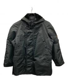 ALPHA（アルファ）の古着「中綿ジャケット N-4B」｜ブラック