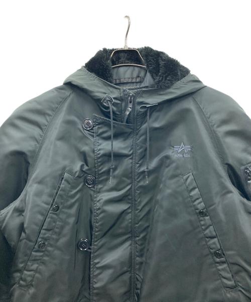 ALPHA（アルファ）ALPHA (アルファ) 中綿ジャケット N-4B ブラック サイズ:Mの古着・服飾アイテム