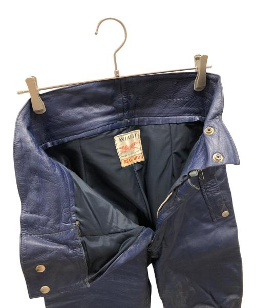 Lewis Leathers（ルイスレザース）Lewis Leathers (ルイスレザース) レザーパンツ ブルー サイズ:実寸サイズにてご確認ください。の古着・服飾アイテム