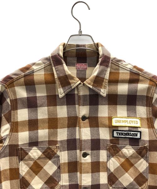 TENDERLOIN（テンダーロイン）TENDERLOIN (テンダーロイン) ネルシャツ ブラウン サイズ:MEDIUMの古着・服飾アイテム