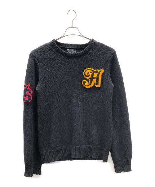 NUMBER (N)INE（ナンバーナイン）NUMBER (N)INE (ナンバーナイン) ワッペンニット ブラック サイズ:3の古着・服飾アイテム