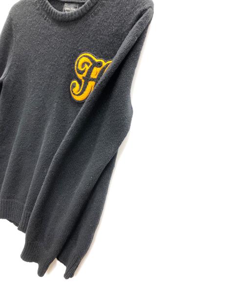 NUMBER (N)INE（ナンバーナイン）NUMBER (N)INE (ナンバーナイン) ワッペンニット ブラック サイズ:3の古着・服飾アイテム