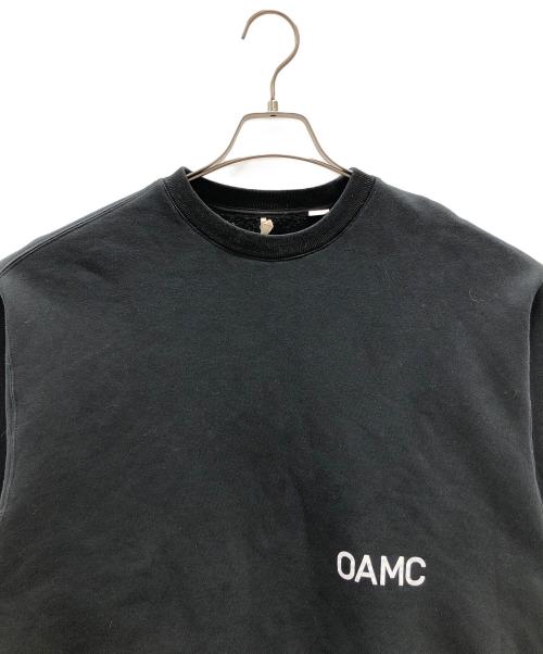 OAMC（オーエーエムシー）OAMC (オーエーエムシー) スウェット noise crewneck (ノイズクルーネック) ブラック サイズ:Mの古着・服飾アイテム