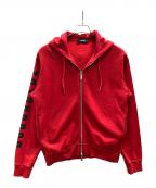 DSQUARED2ディースクエアード）の古着「ジップパーカー」｜レッド