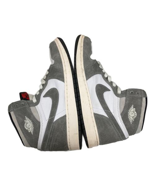 NIKE（ナイキ）NIKE (ナイキ) ハイカットスニーカー Air Jordan 1 Retro High OG エアジョーダン1レトロハイOG グレー サイズ:25の古着・服飾アイテム