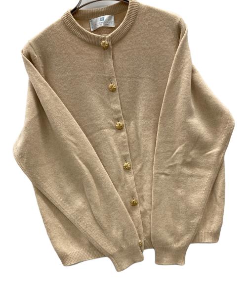 BALLANTYNE（バランタイン）BALLANTYNE (バランタイン) 金釦カシミヤカーディガン ベージュ サイズ:42の古着・服飾アイテム