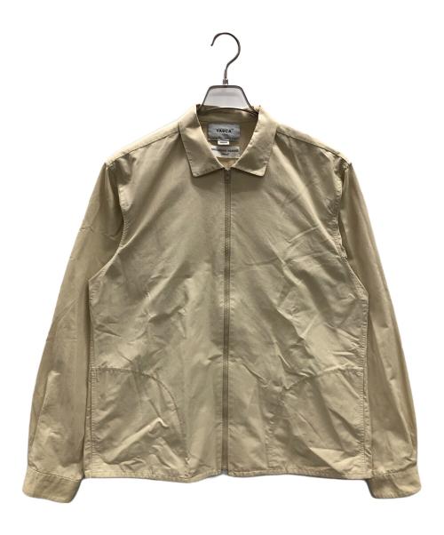 YAECA（ヤエカ）YAECA (ヤエカ) クロスジップシャツ ベージュ サイズ:MEDIUMの古着・服飾アイテム