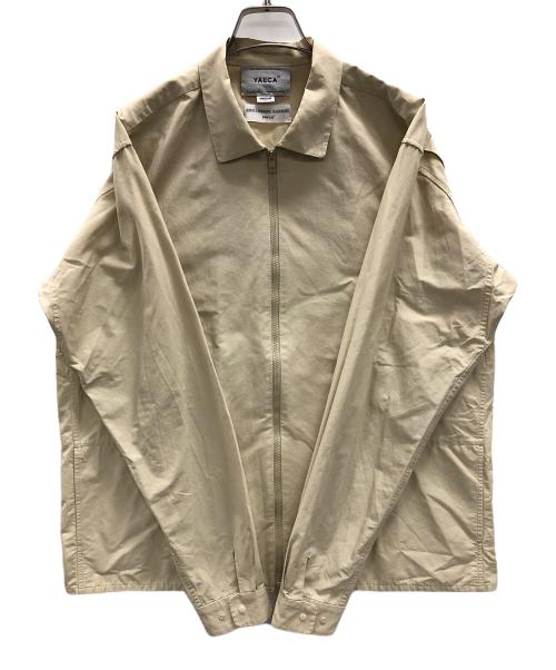 YAECA（ヤエカ）YAECA (ヤエカ) クロスジップシャツ ベージュ サイズ:MEDIUMの古着・服飾アイテム