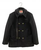 TENDERLOINテンダーロイン）の古着「Pコート 星型スタッズ」｜ブラック